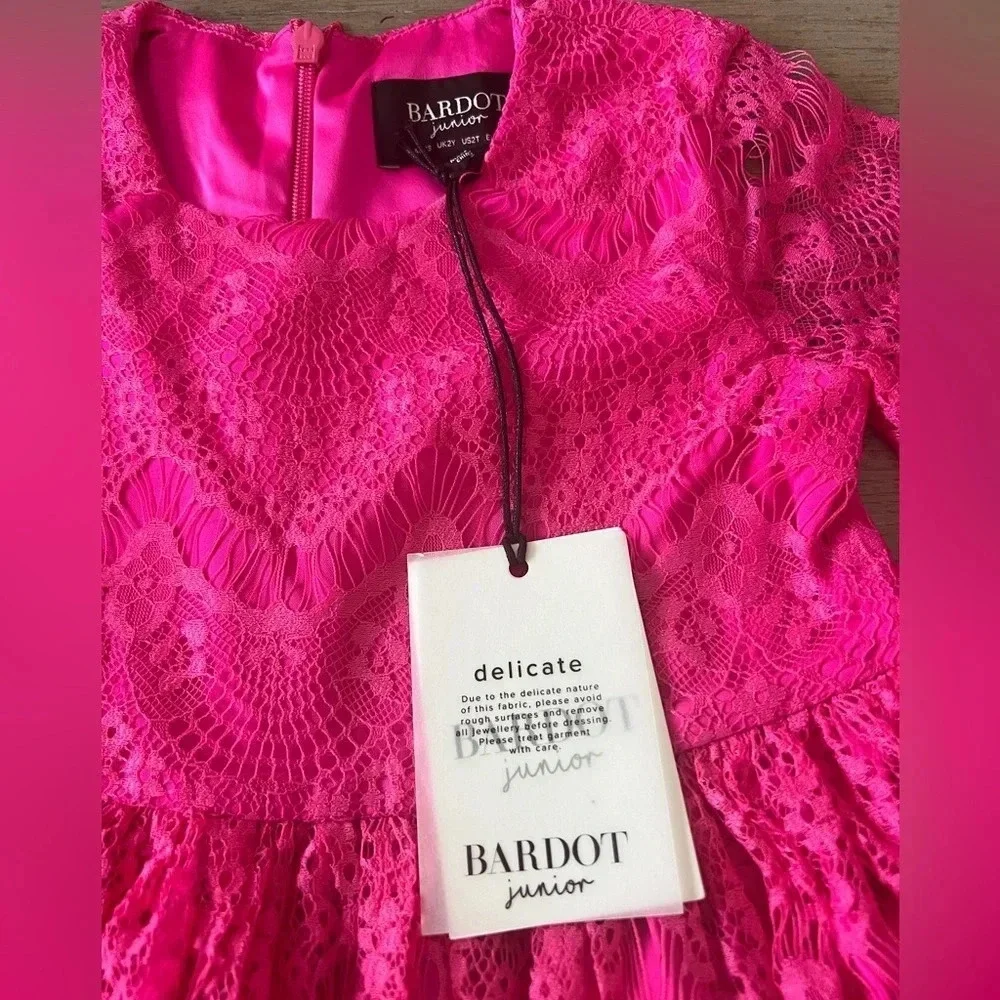 NWT Bardot Juniors Girls Gertrude Scalloped Lace Dress
